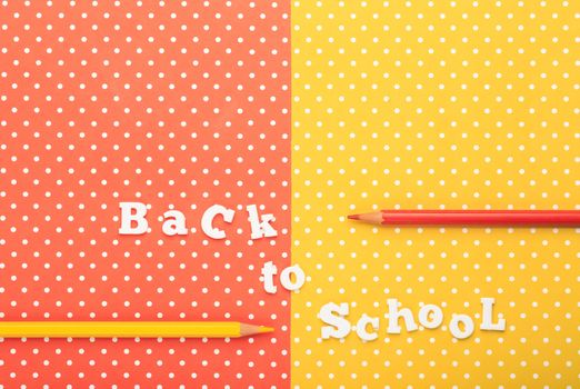 Back to school colorful topped background
