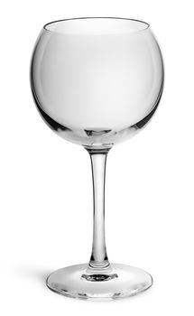 Empty glass for red wine isolated on white background