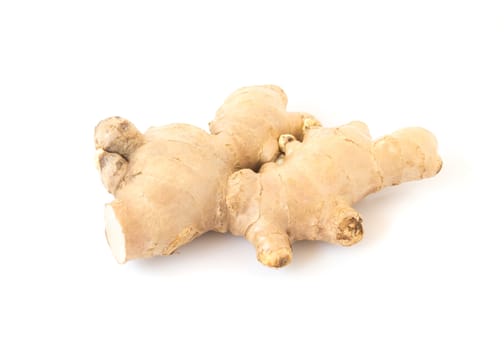 Fresh ginger on white background,raw material for cooking