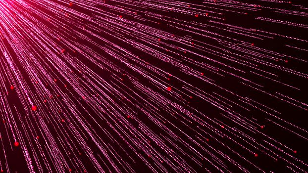 Abstract background with particles rain. Digital 3d rendering backdrop