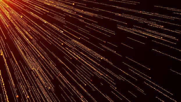 Abstract background with particles rain. Digital 3d rendering backdrop