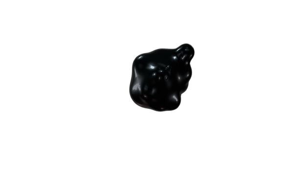 Abstract background with a black oil shape. Loop animation. 3D rendering