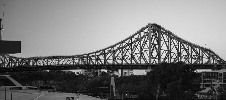 Iconic Story Bridge in the afternoon. Brisbane, Queensland, Australia