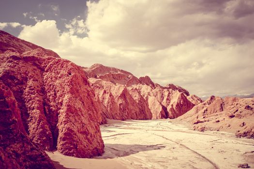 Valle de la muerte landscape in San Pedro de Atacama, Chile