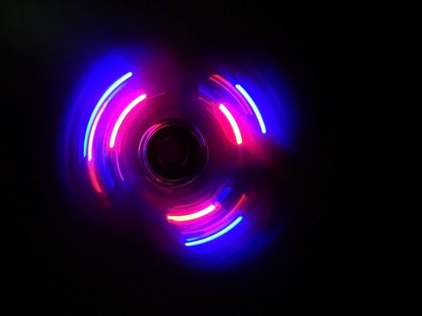 Pink purple circle wave  in dark background