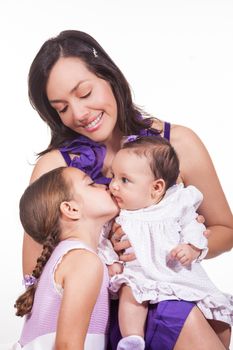 Mother and her two daughters