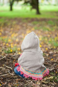 Baby girl at the garden