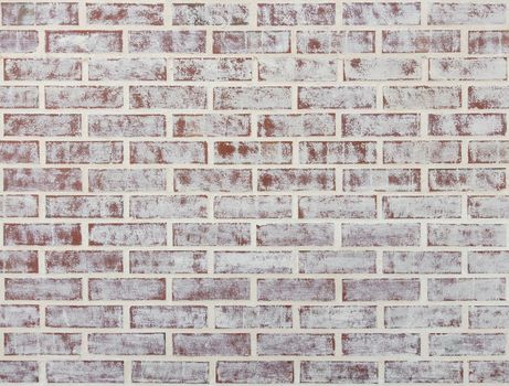 Whitewashed brick wall texture or background