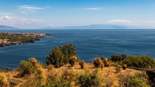 The beautiful Sicilian coast with ancient summer residences