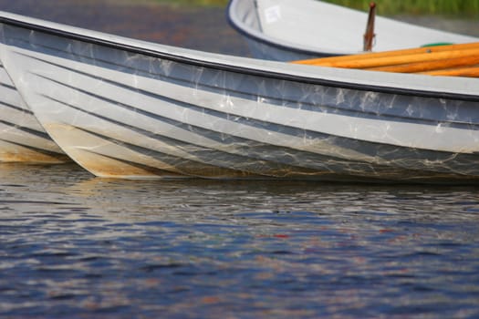 close up of boats on the river