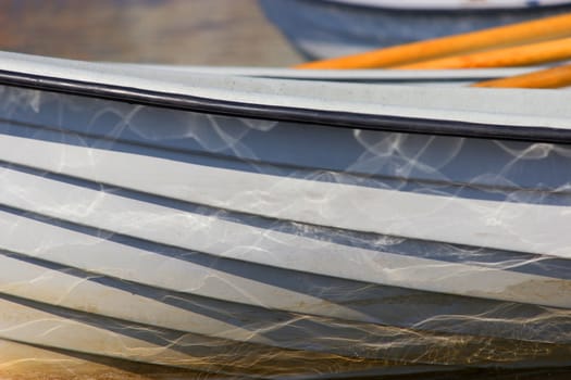 close up of boats on the river