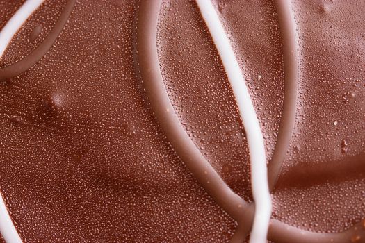 close up of chocolate cake with nuts