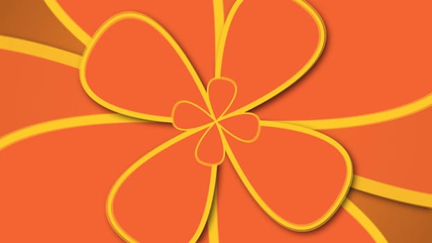 Abstract background with retro flowers. Modern backdrop. 3d rendering