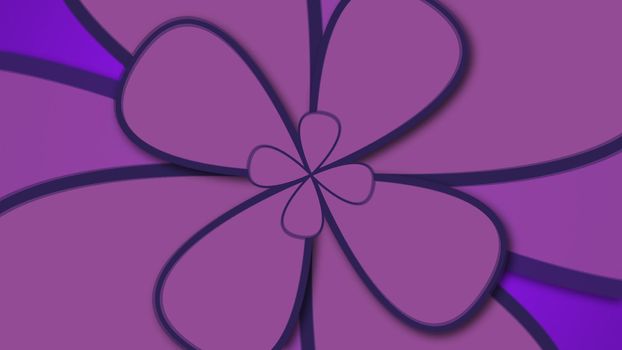 Abstract background with retro flowers. Modern backdrop. 3d rendering