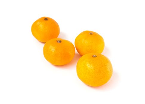 Closeup flesh orange fruit on white background, fruit for healthy care with high vitamin c