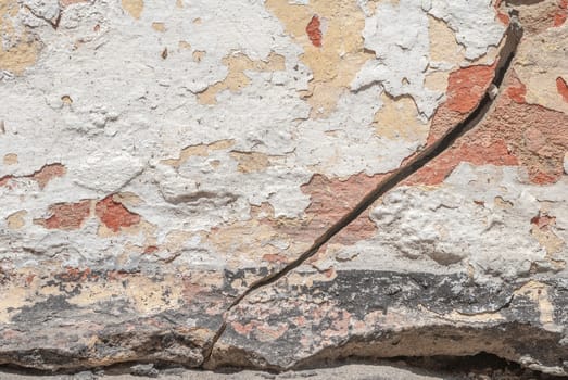 abstract concrete, weathered with cracks and scratches