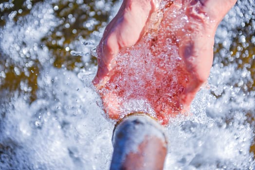 Drinkable, pure and clean spring water