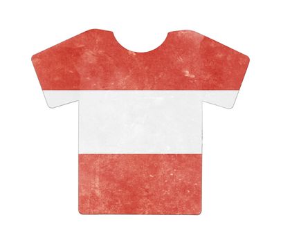 Simple t-shirt, flithy and vintage look, isolated on white - Austria