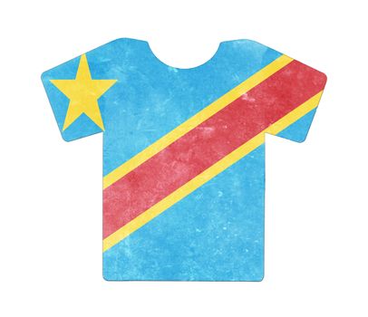 Simple t-shirt, flithy and vintage look, isolated on white - Congo