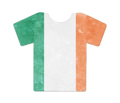 Simple t-shirt, flithy and vintage look, isolated on white - Ireland