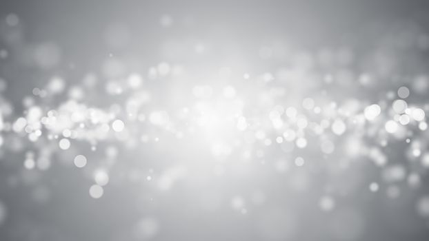 Lights on grey background. Abstract defocused backdrop. 3d rendering