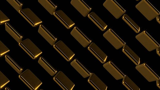 Abstract background with gold square. 3d rendering.
