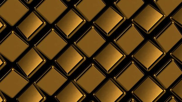 Abstract background with gold square. 3d rendering.
