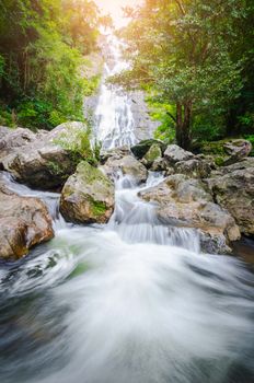 Amazing beautiful waterfalls at Sarika Waterfall in Nakhonnayok,Thailand.