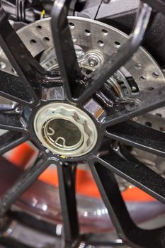 parts for motor vehicles and bicycles, note shallow depth of field