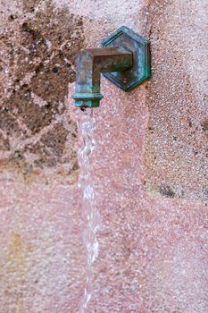 old drinking fountain in the park, note shallow depth of field