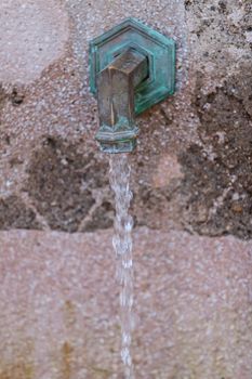 old drinking fountain in the park, note shallow depth of field