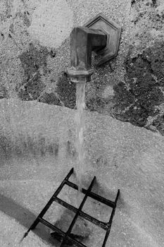 old drinking fountain in the park, note shallow depth of field