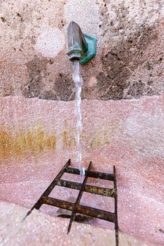 old drinking fountain in the park, note shallow depth of field