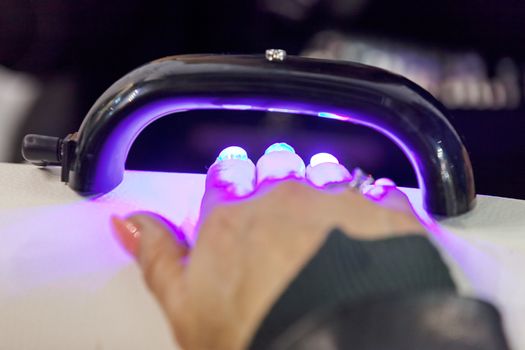 manicure artificial nails, note shallow depth of field