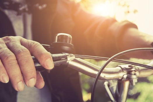 man riding a bike