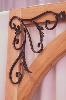 decorations made of wrought iron, note shallow depth of field