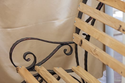 decorations made of wrought iron, note shallow depth of field