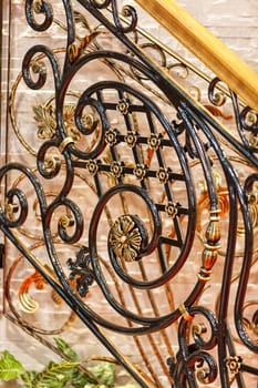 decorations made of wrought iron, note shallow depth of field