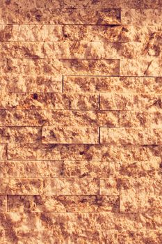 Wall made of concrete blocks, note shallow depth of field