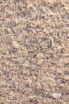 Wall made of concrete blocks, note shallow depth of field