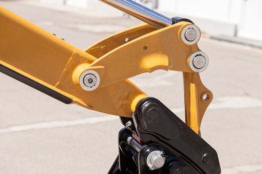 parts of machinery for the construction industry, note shallow depth of field