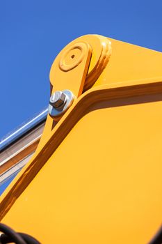 parts of machinery for the construction industry, note shallow depth of field