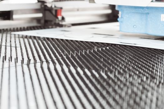 detail of metal processing machines , note shallow depth of field