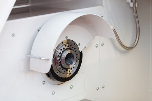 part of metal processing machines , note shallow depth of field