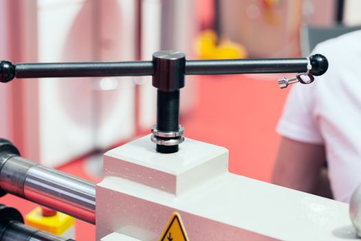 detail of metal processing machines , note shallow depth of field