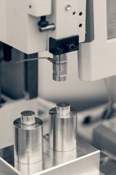 detail of metal processing machines , note shallow depth of field