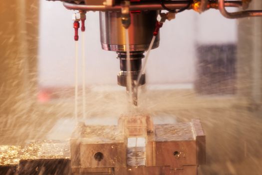 holders on the machine tool for metal, note shallow depth of field