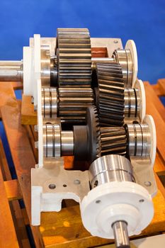 Details of gear machines, note shallow depth of field