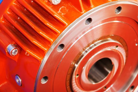 detail of machines for metal cutting, note shallow depth of field