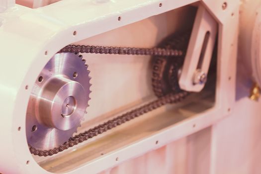 detail of machines for metal cutting, note shallow depth of field